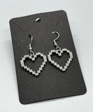 Pixel Heart Pendant Earrings