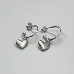 Heart Charm Hoop Earrings