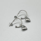 Heart Charm Hoop Earrings