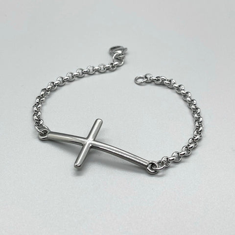 Large Cross Pendant Bracelet