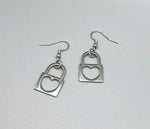 Heart Lock Charm Earrings