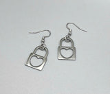 Heart Lock Charm Earrings