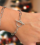 Paperclip Chain Toggle Bracelet