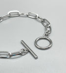 Paperclip Chain Toggle Bracelet