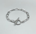 Paperclip Chain Toggle Bracelet