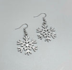 Large Snowflake Pendant Earrings