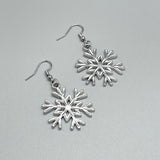 Large Snowflake Pendant Earrings