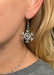 Large Snowflake Pendant Earrings