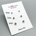 Ball Stud Earrings ~ Set of 3