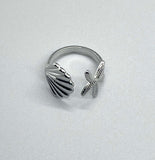 Starfish & Shell Cuff Ring