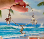 Sea Life Charm Bangle Bracelet