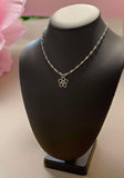 Flower Pendant Choker Necklace