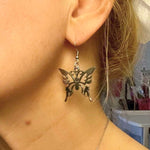 Large Butterfly Pendant Earrings