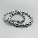 Silver Bead Stretch Bracelets