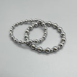 Silver Bead Stretch Bracelets