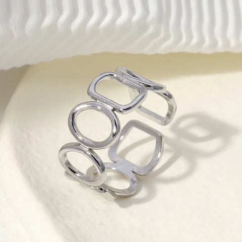 Geometric Cuff Ring