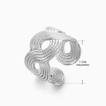 Swirl Weave Cuff Ring